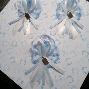 SUMMER SALE 30 Blue “It’s A Boy Baby Shower Corsages/Capias